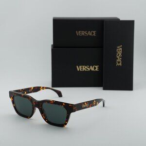 Versace VE4486 550987 Square Sunglasses – Havana/Dark Grey